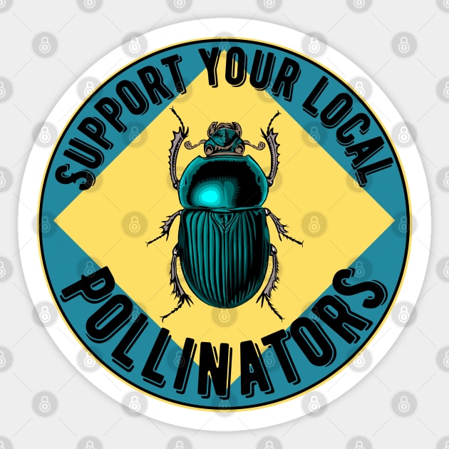 Support Beetle Pollinators Sticker by Caring is Cool